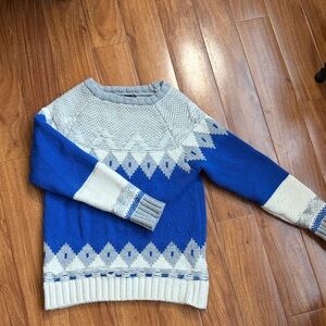 Blue and Gray Patterned unisex’s Sweater